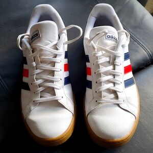 Adidas white sneakers